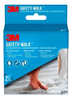 Cinta antiresbalante de 1" x 18m en rollo transparente